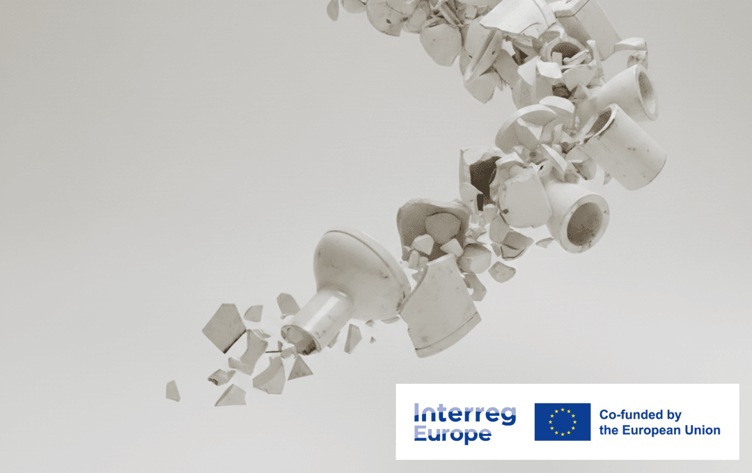 abstract photograph of porcelain waste